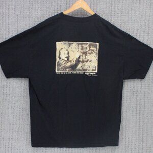 Vintage Old Guys Rule Shirt Mens 2XL Black Short Sleeve Albert Einstein Art Y2k